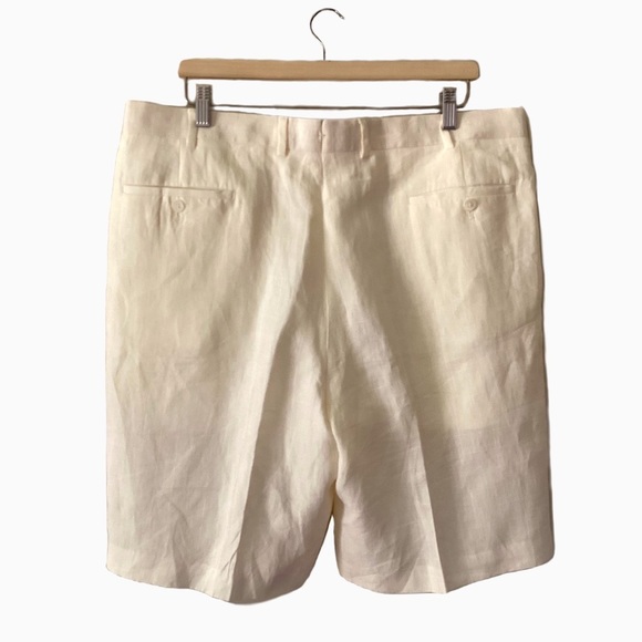 Ralph Lauren Purple Label Linen NWOT Classic Cream/Pale Yellow Shorts. … - Picture 3 of 11